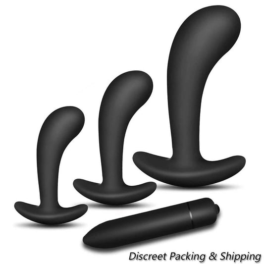 3-Silicone-Anal-Plugs-Training-Set-Bullet-Dildo-Vibrator-Anal-Sex-Toys-For-Woman-Male-Prostate