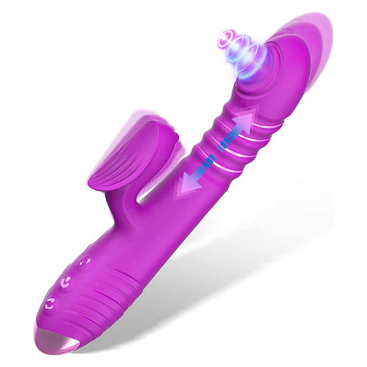 3-in-1-Thrusting-G-Spot-Vibrator-Rabbit-Dildo-Rechargeable-Sex-Toys