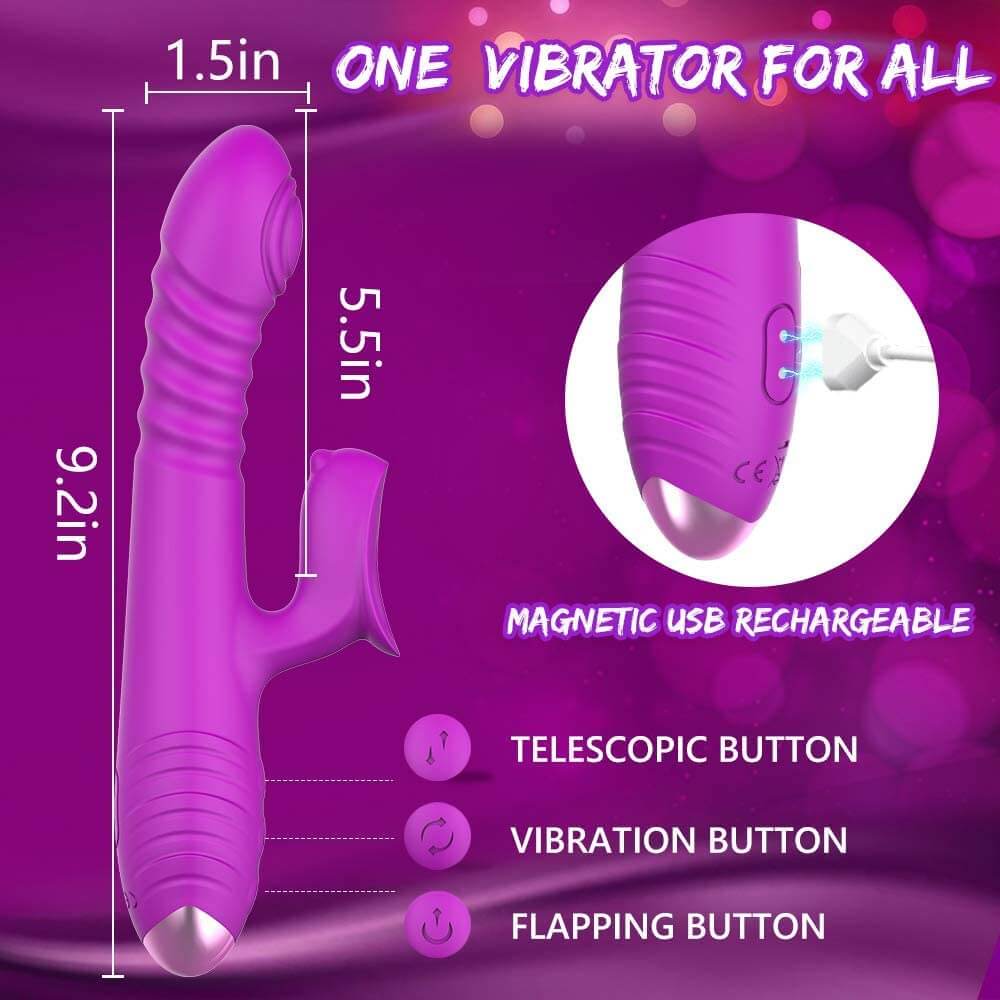 3-in-1-Thrusting-G-Spot-Vibrator-Rabbit-Dildo-Rechargeable-Sex-Toys
