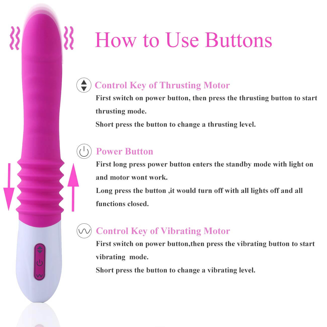3 Vibration Modes Mini Sex Machine for Women Gun Thrusting Automatic 3 Thrust Modes Toys For Woman with Vibrating Dildo