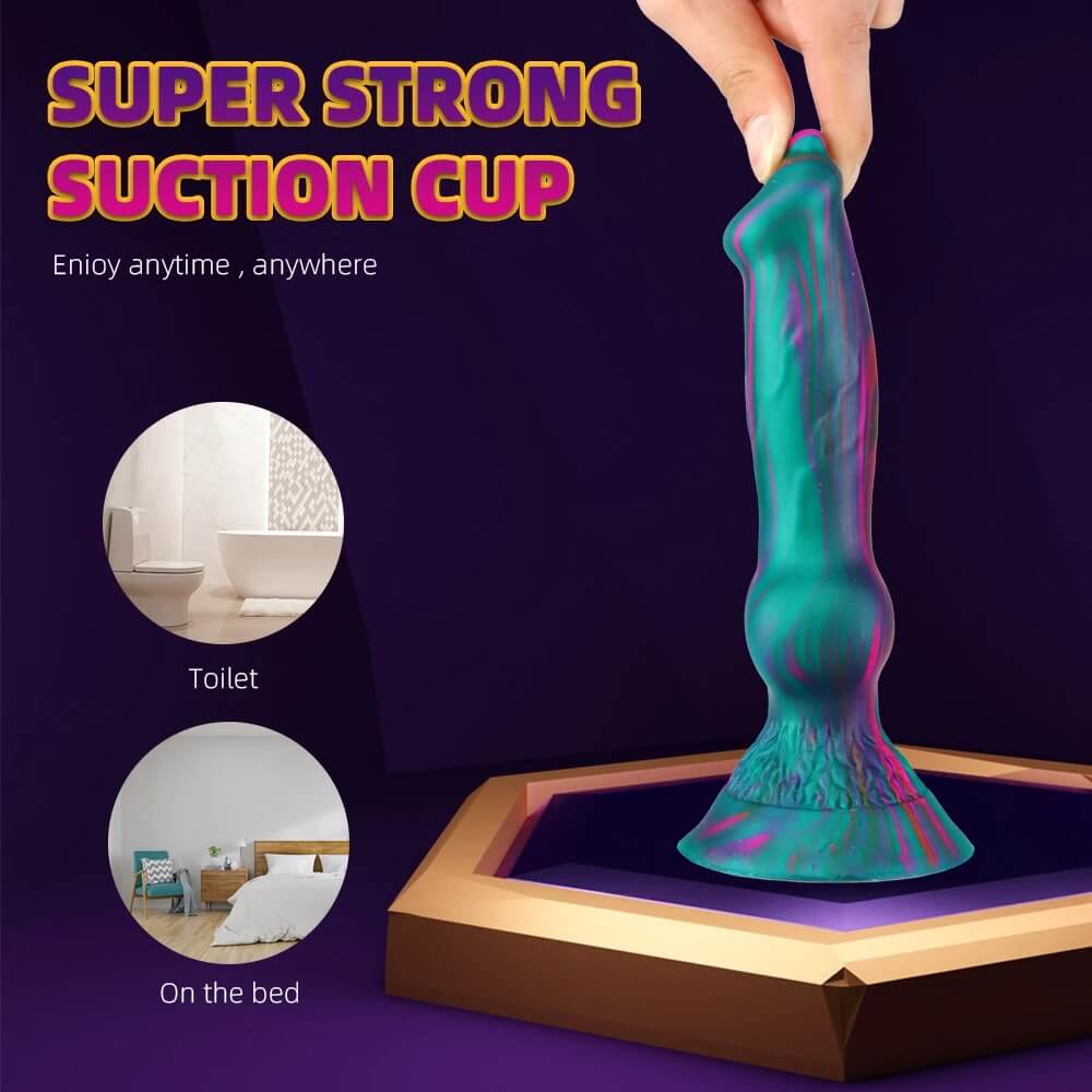 7.6-Silicone-Realistic-Wolf-Animal-Dildo-with-Strong-Suction-Cup