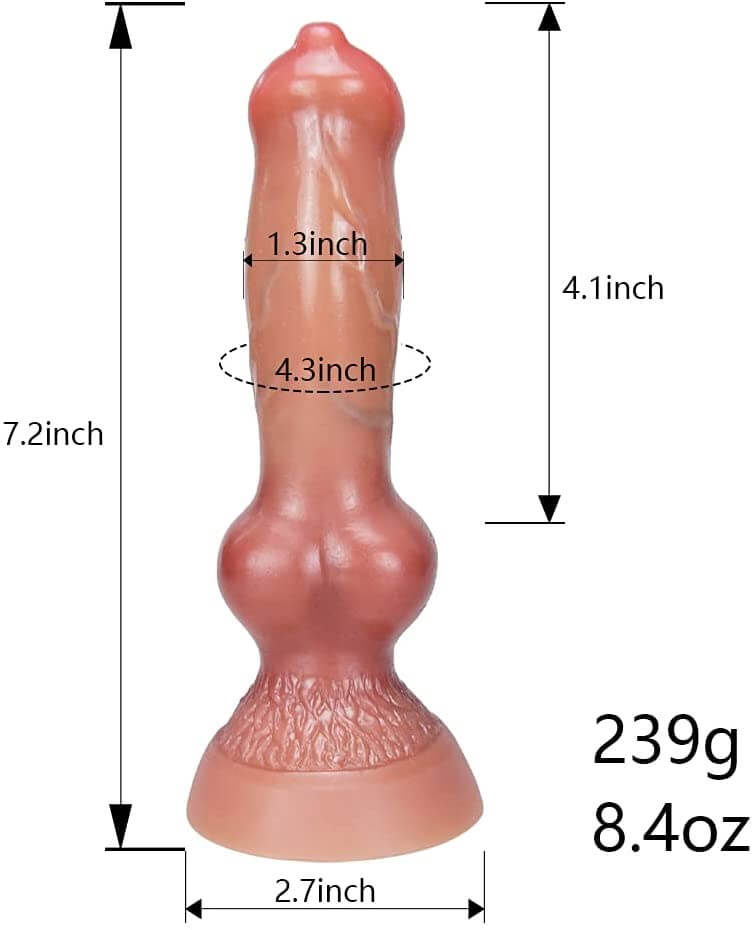 7.2-Silicone-Realistic-Wolf-Animal-Dildo-with-Strong-Suction-Cup