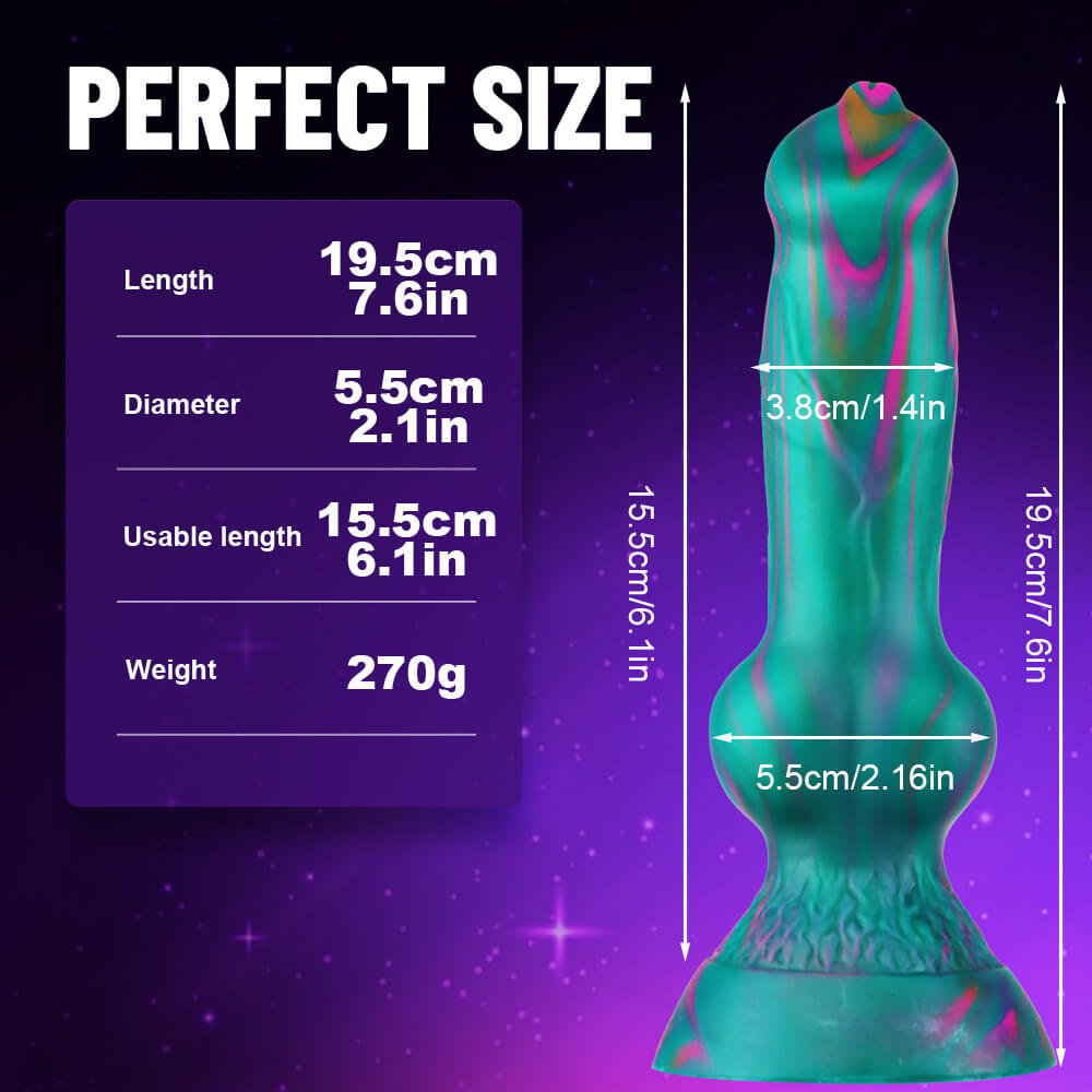 7.6-Silicone-Realistic-Wolf-Animal-Dildo-with-Strong-Suction-Cup