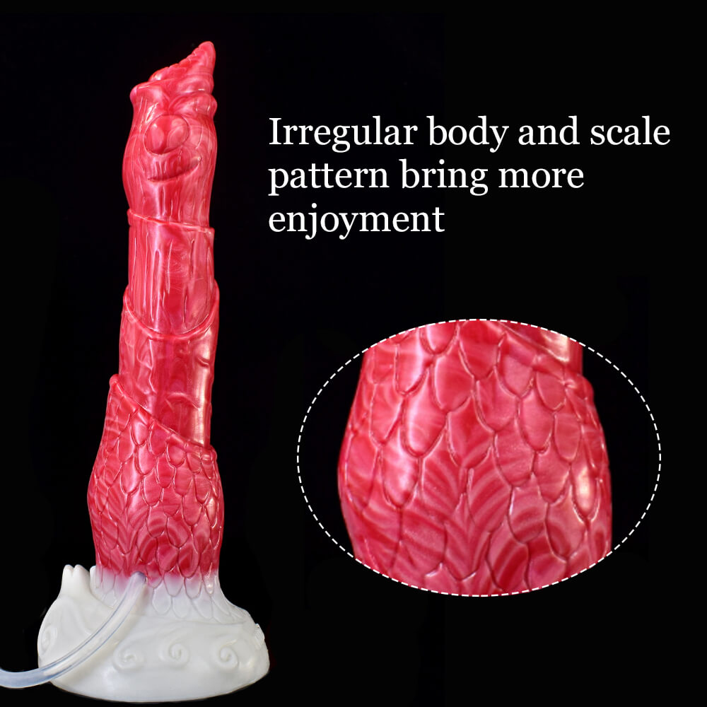 8-Inch-Beast-Squirting-Dildo-Multi-Layers-Bloody-Flesh-Color-Long-Penis