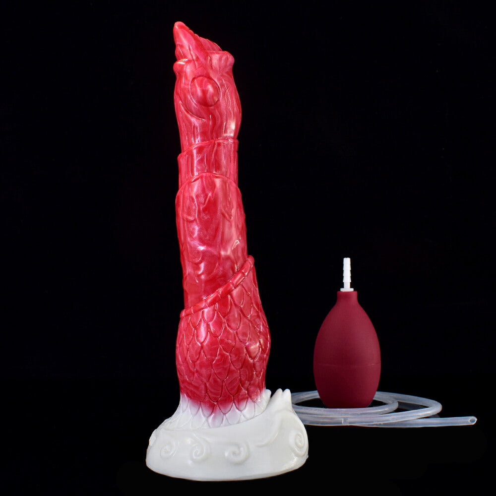 8-Inch-Beast-Squirting-Dildo-Multi-Layers-Bloody-Flesh-Color-Long-Penis