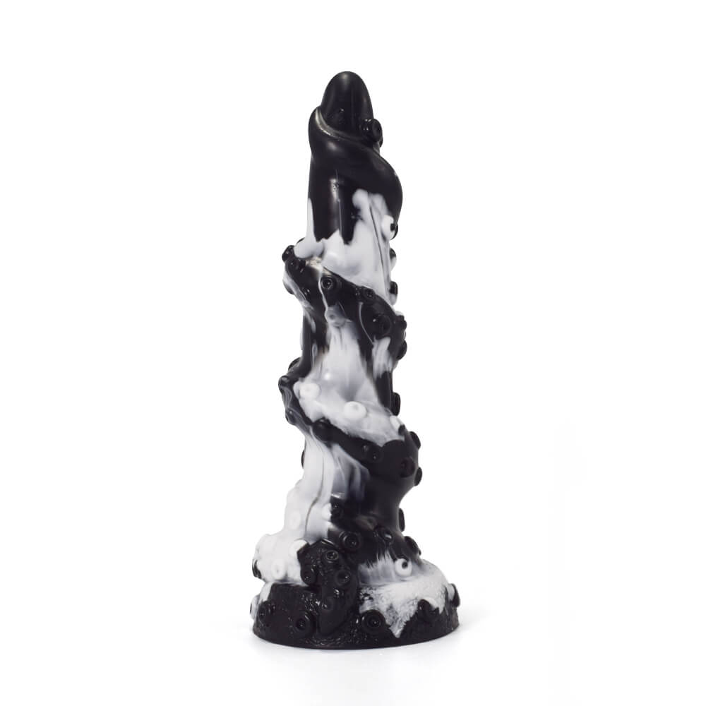 For beginners who want more training, the spiral design feels ergonomic and natural. Each groove and bump similar to the octopus sucker is crafted to enhance pleasure and very detailed to bring a vaginal and anal stimulation. Non-intimidating size makes it an ideal first dildo.