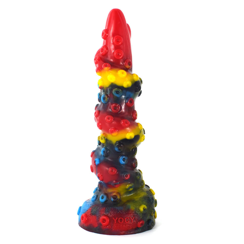 For beginners who want more training, the spiral design feels ergonomic and natural. Each groove and bump similar to the octopus sucker is crafted to enhance pleasure and very detailed to bring a vaginal and anal stimulation. Non-intimidating size makes it an ideal first dildo.
