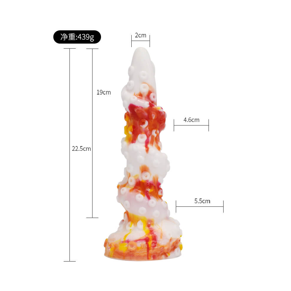 For beginners who want more training, the spiral design feels ergonomic and natural. Each groove and bump similar to the octopus sucker is crafted to enhance pleasure and very detailed to bring a vaginal and anal stimulation. Non-intimidating size makes it an ideal first dildo.