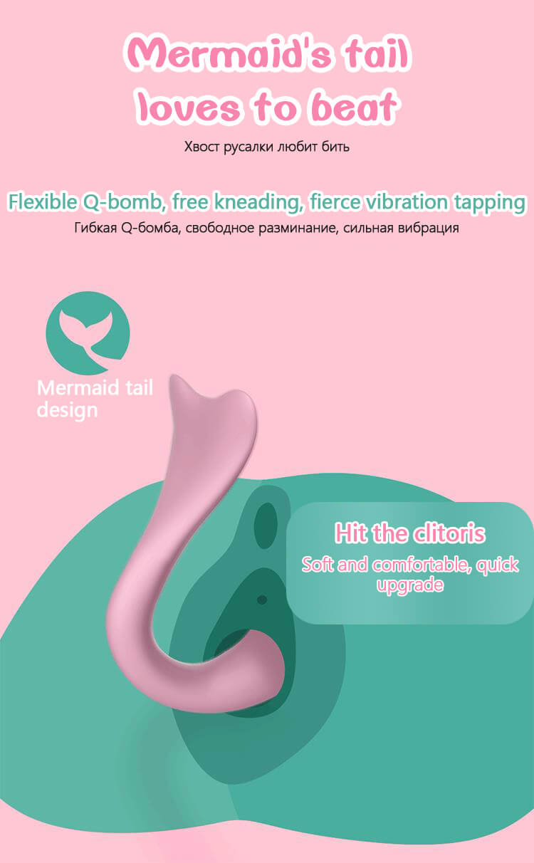 Anal-butt-plug-vibrator-Tap-clitoris-stimulator-silicone-fish-shape-Adult-Anal-plug