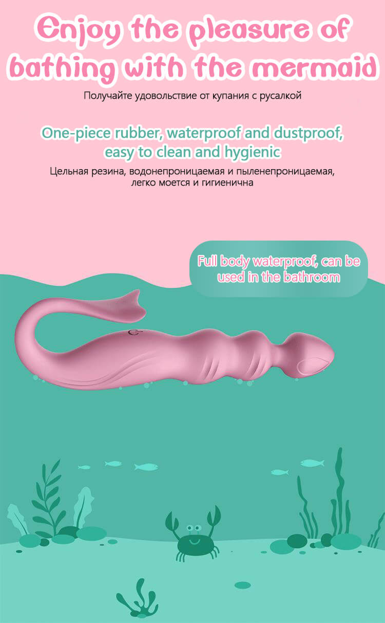 Anal-butt-plug-vibrator-Tap-clitoris-stimulator-silicone-fish-shape-Adult-Anal-plug