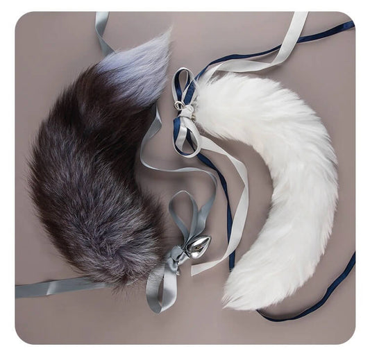 BDSM-anal-tail-plug-Metal-anal-plug-detachable-fox-tail-sexy-butt-plug-Metal-Bells-drag
