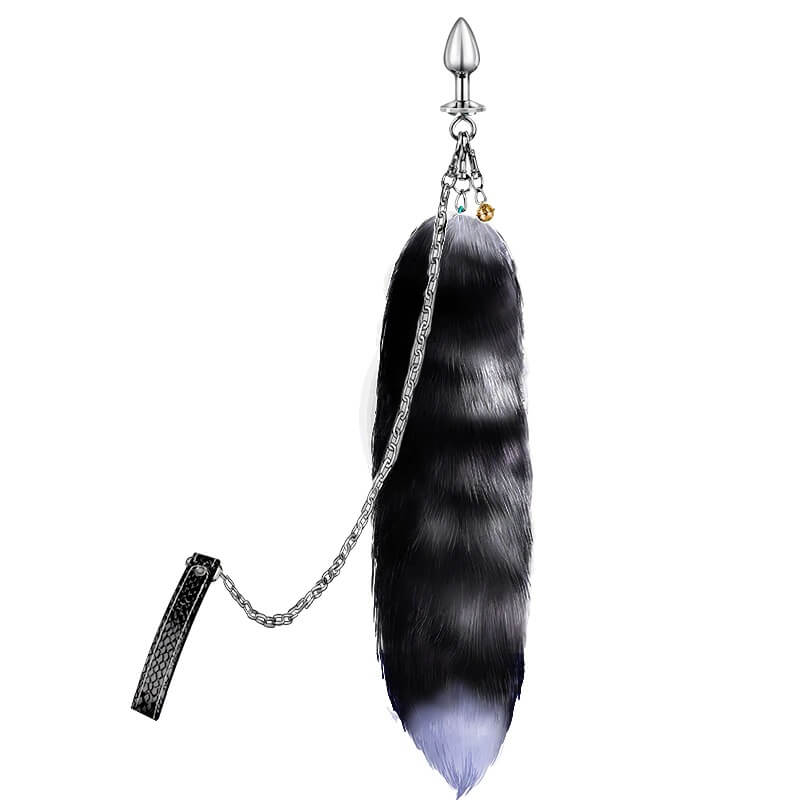 BDSM-anal-tail-plug-Metal-anal-plug-detachable-fox-tail-sexy-butt-plug-Metal-Bells-drag