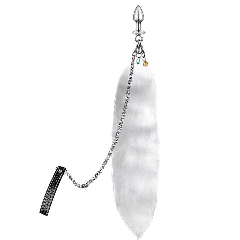 BDSM-anal-tail-plug-Metal-anal-plug-detachable-fox-tail-sexy-butt-plug-Metal-Bells-drag