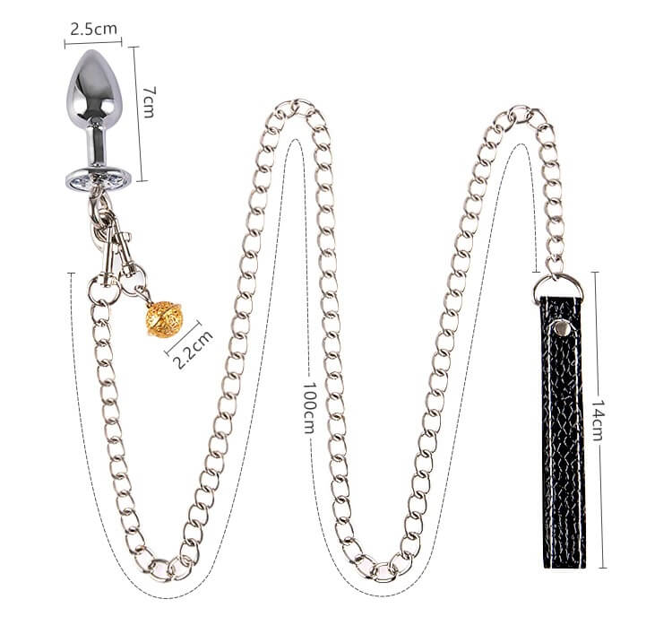 BDSM-anal-tail-plug-Metal-anal-plug-detachable-fox-tail-sexy-butt-plug-Metal-Bells-drag