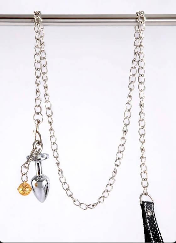 BDSM-anal-tail-plug-Metal-anal-plug-detachable-fox-tail-sexy-butt-plug-Metal-Bells-drag