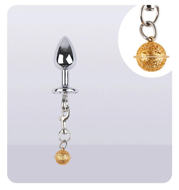 BDSM-anal-tail-plug-Metal-anal-plug-detachable-fox-tail-sexy-butt-plug-Metal-Bells-drag