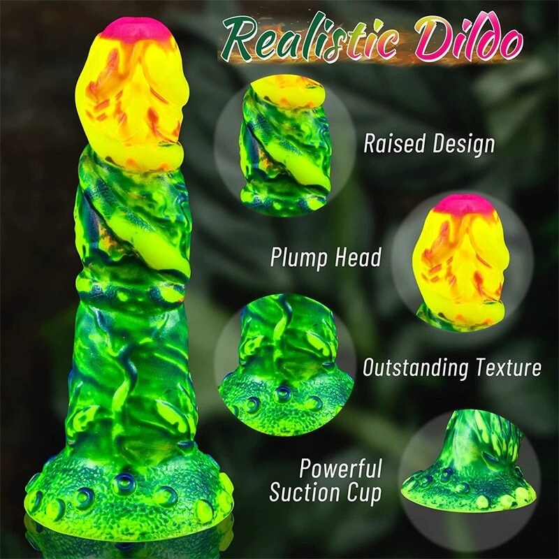 8 Inch Dragon Dildo Hands-free Animal Monster Dildo