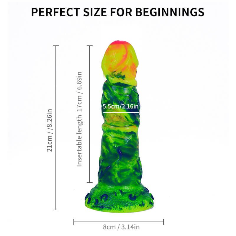 8 Inch Dragon Dildo Hands-free Animal Monster Dildo