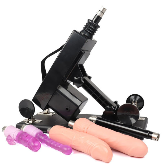 Female Masturbation Sex Machines Automatic Pumping Gun With Dildo Fuck Machine  4 Anal Dildo