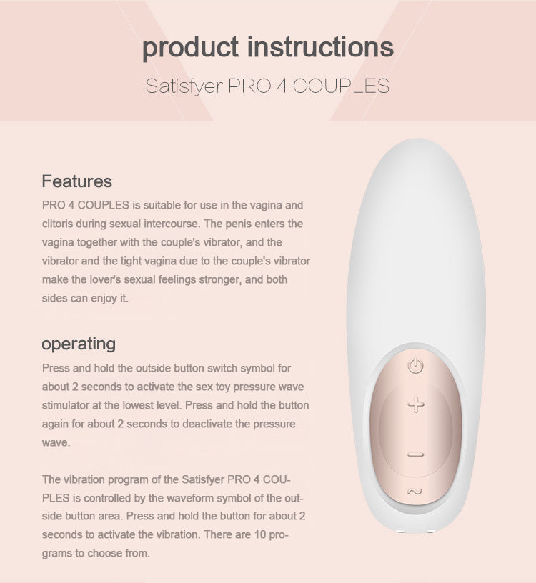 GER-satisfyer-Pro4-Couples-Sucking-Vibrators-G-spot-Silicone-Vibration-dildo-adult-toy-spouse-common-shocker