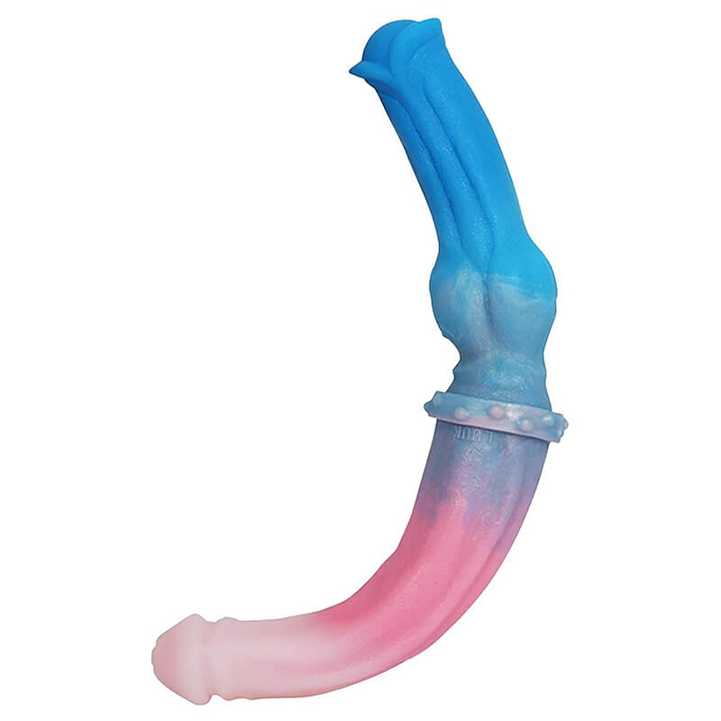 Macaron Double Ended Dog Horse Pink Dildo Long Silicone Double