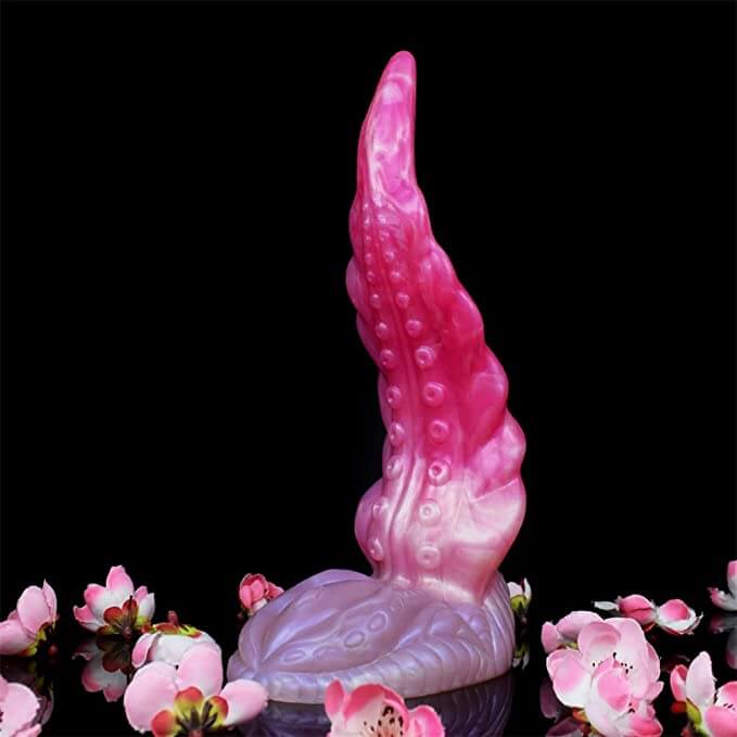 New-Curved-Butt-Plug-Silicone-Horse-Dog-Knot-Dildo-With-Sucker-Sex-Toys-For-Women-8-inch-Tongue-Shape-Snake-Dildo