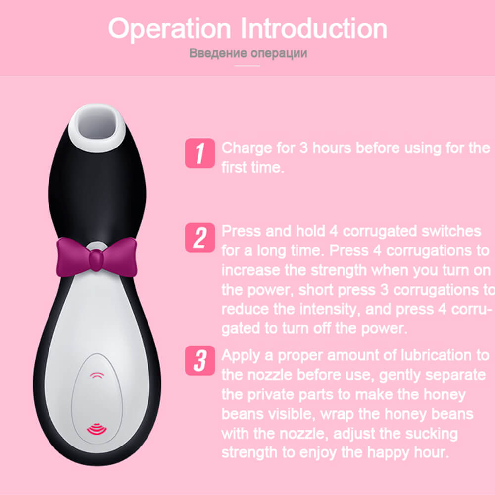 Pro-Penguin-suck-Clit-Stimulation-G-spot-Silicone-Vibration-Nipple-Sucker-Erotic-Cartoon-Adult-Sex-toy-vibrator-woman