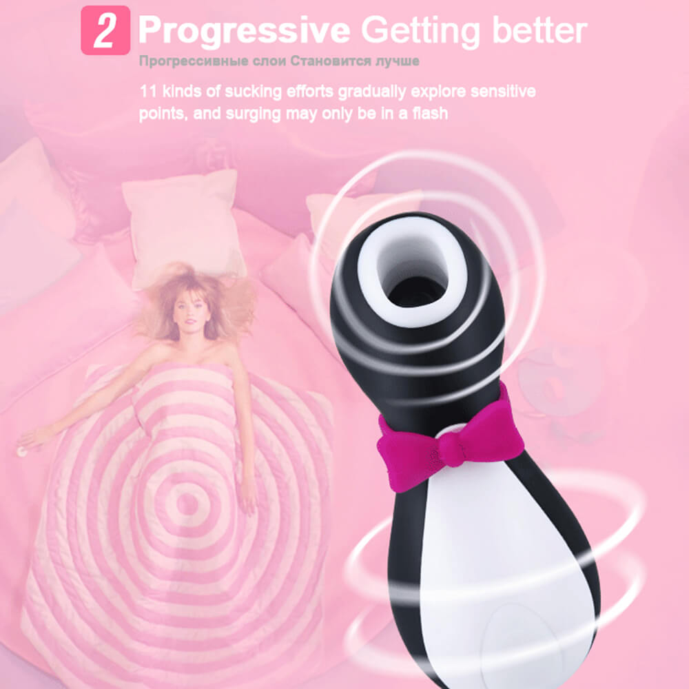 Pro-Penguin-suck-Clit-Stimulation-G-spot-Silicone-Vibration-Nipple-Sucker-Erotic-Cartoon-Adult-Sex-toy-vibrator-woman