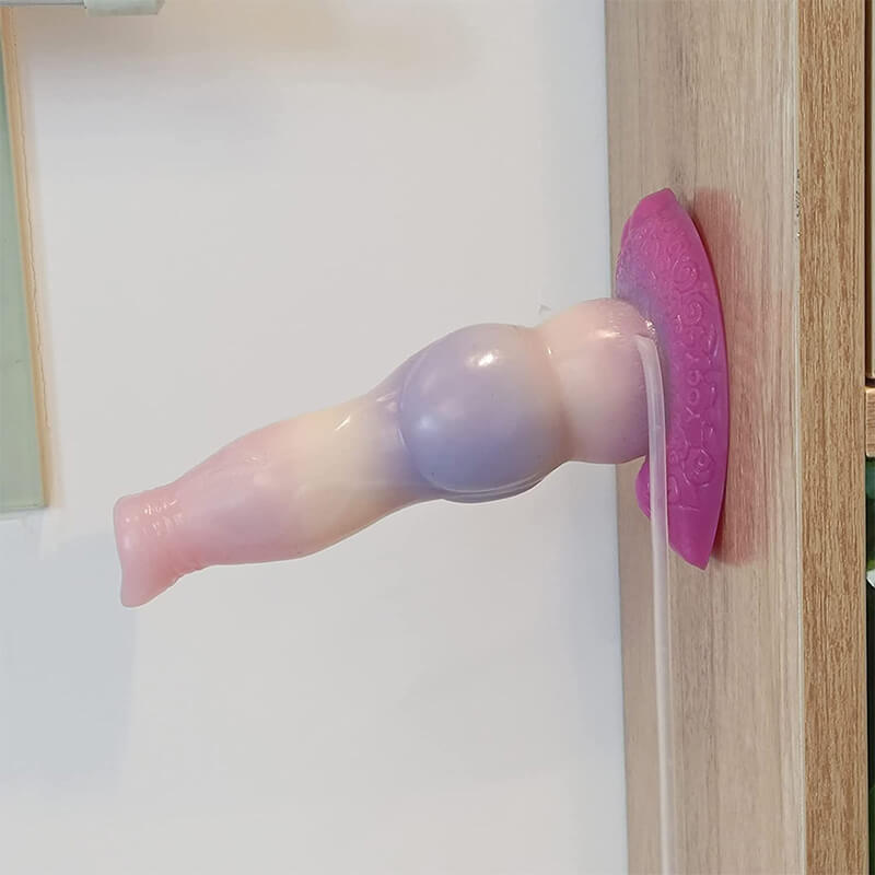 Realistic-Squirting-Silicone-Dog-Dildo-8-in-Pink-Ejaculating-Dildo