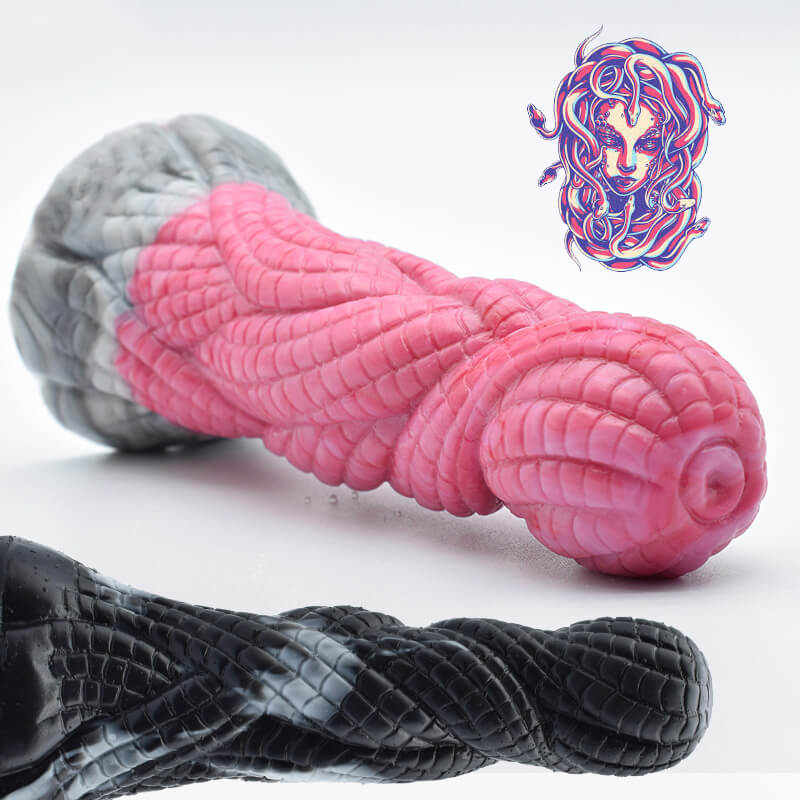 Simulation-Snake-Pattern-Luminous-Dildo-Silicone-Animal-Butt-Plug