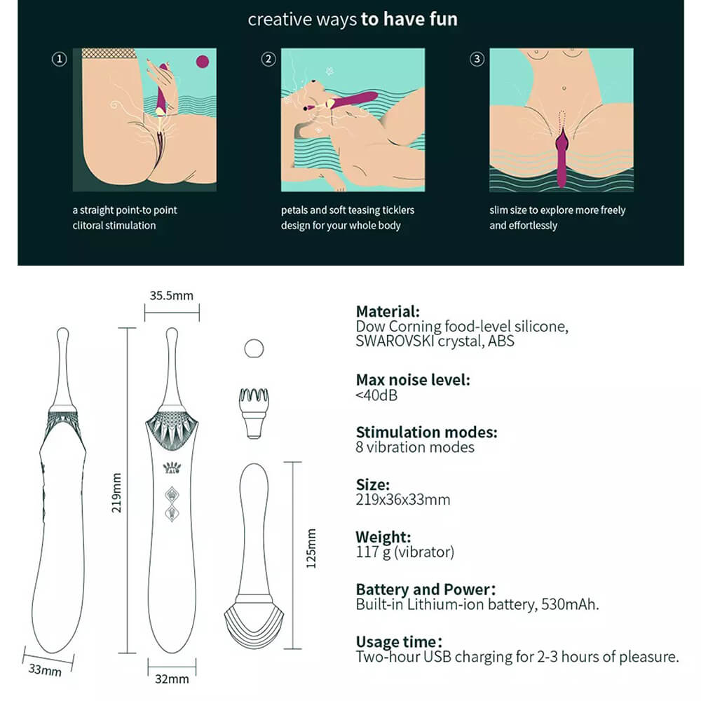ZALO-BESS-G-spot-vibrator-exquisite-soft-silicone-clitoral-stimulation-usb-Double-motor-Retro-massager-adult