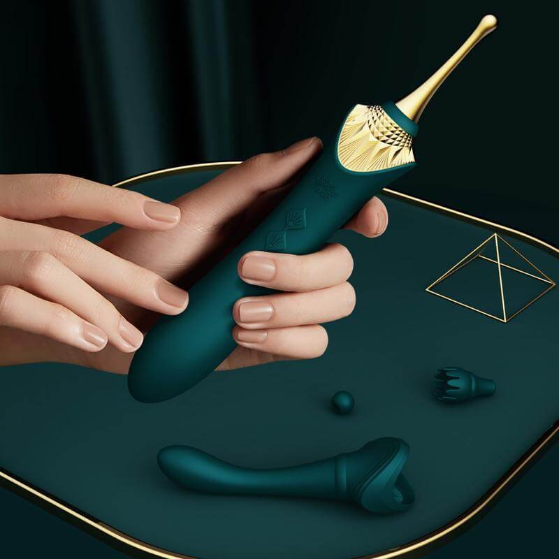 ZALO-BESS-G-spot-vibrator-exquisite-soft-silicone-clitoral-stimulation-usb-Double-motor-Retro-massager-adult