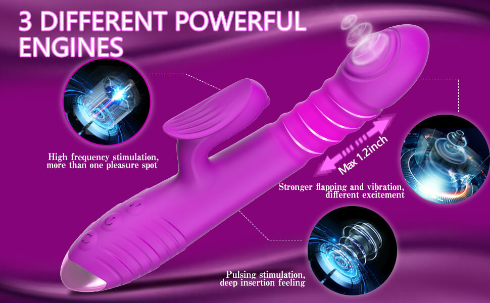 3-in-1-Thrusting-G-Spot-Vibrator-Rabbit-Dildo-Rechargeable-Sex-Toys