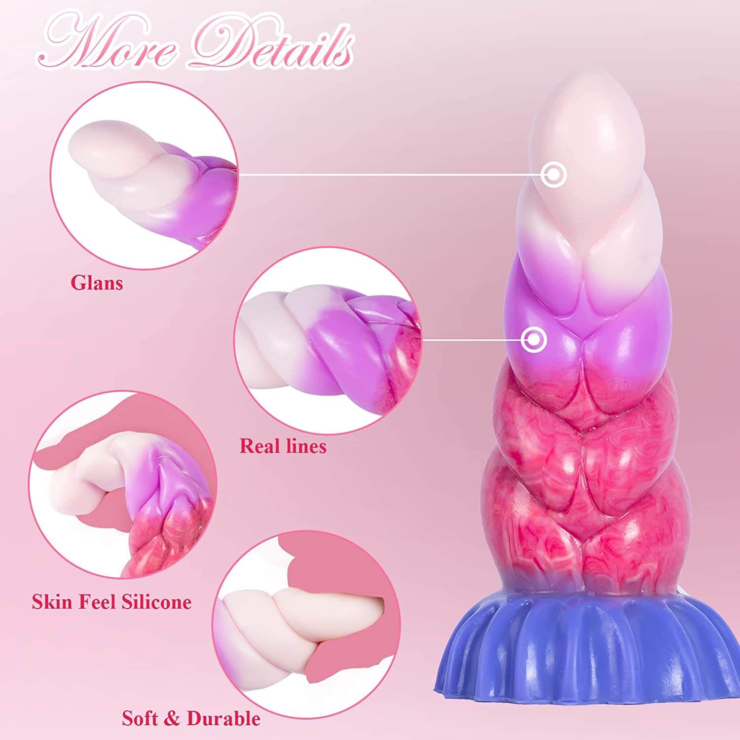 6.7 Inch Star Unicorn Silicone Fantasy Dragon Dildo