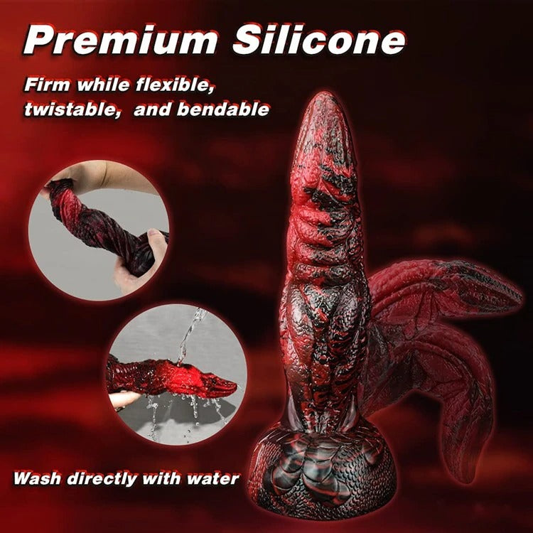8.1in-Monster-Dildo-Suction-Cup-Silicone-Flexible-Dragon-Dildos