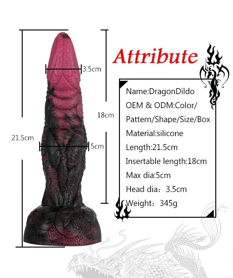 8.1in-Monster-Dildo-Suction-Cup-Silicone-Flexible-Dragon-Dildos