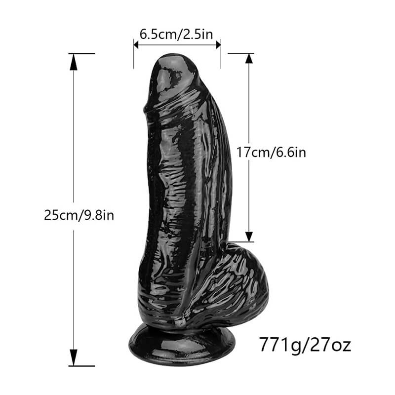 Black-Huge-Dildos-Suction-Cup-Lifelike-10-Inch-Thick-Realistic-Dildo