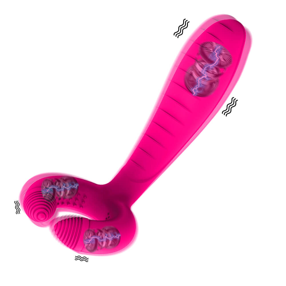 Double Penetration 3 Motors Dildo Vibrator Sex Toys for Womenandmen