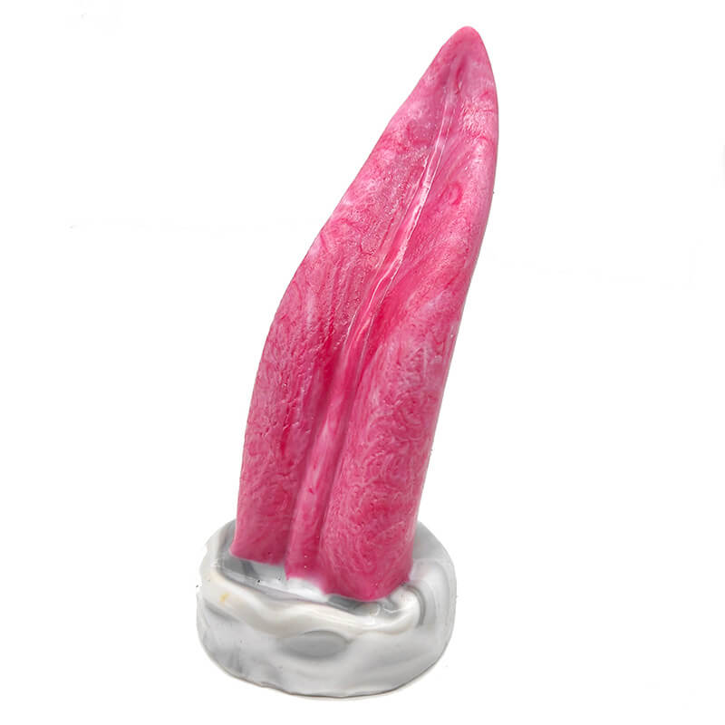 Gory-Raw-Meat-Color-Anal-Plug-With-Sucker-Magic-Tongue-Style-Silicone-Dildos-Clitoral-Stimulate