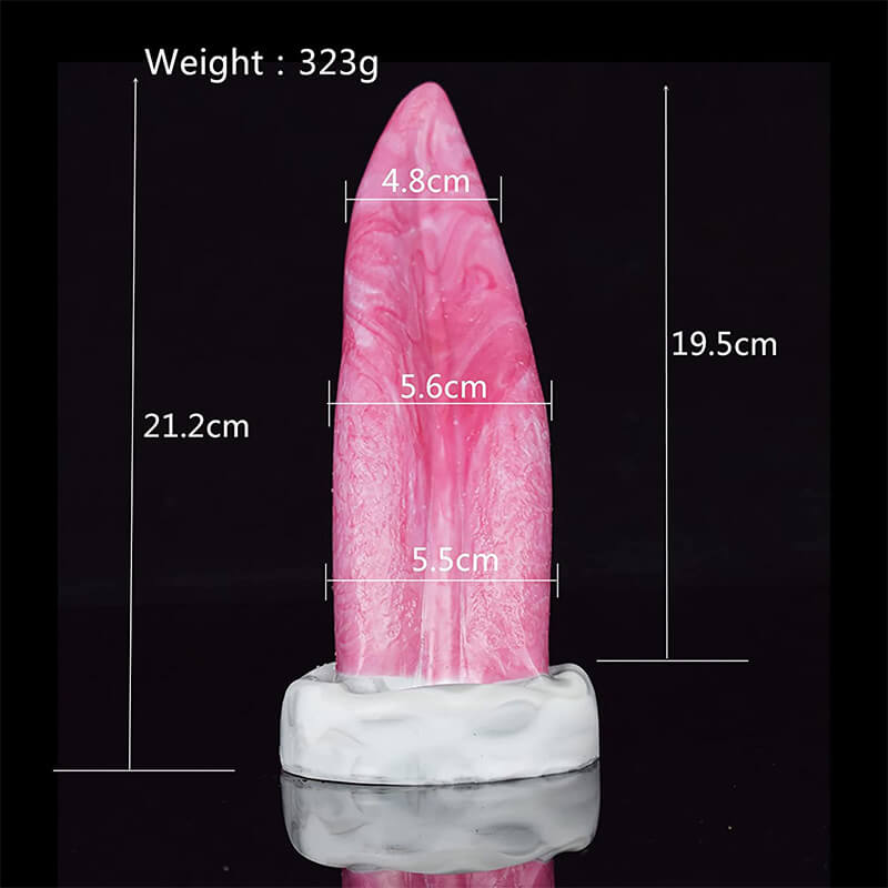 Gory-Raw-Meat-Color-Anal-Plug-With-Sucker-Magic-Tongue-Style-Silicone-Dildos-Clitoral-Stimulate