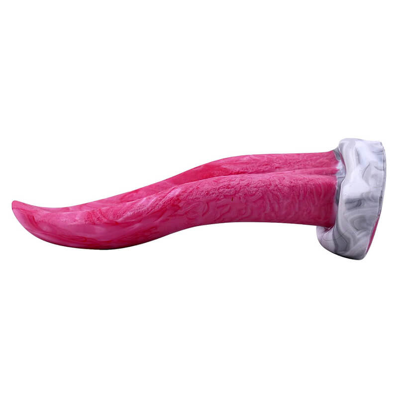 Gory-Raw-Meat-Color-Anal-Plug-With-Sucker-Magic-Tongue-Style-Silicone-Dildos-Clitoral-Stimulate