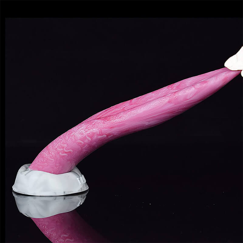 Gory-Raw-Meat-Color-Anal-Plug-With-Sucker-Magic-Tongue-Style-Silicone-Dildos-Clitoral-Stimulate