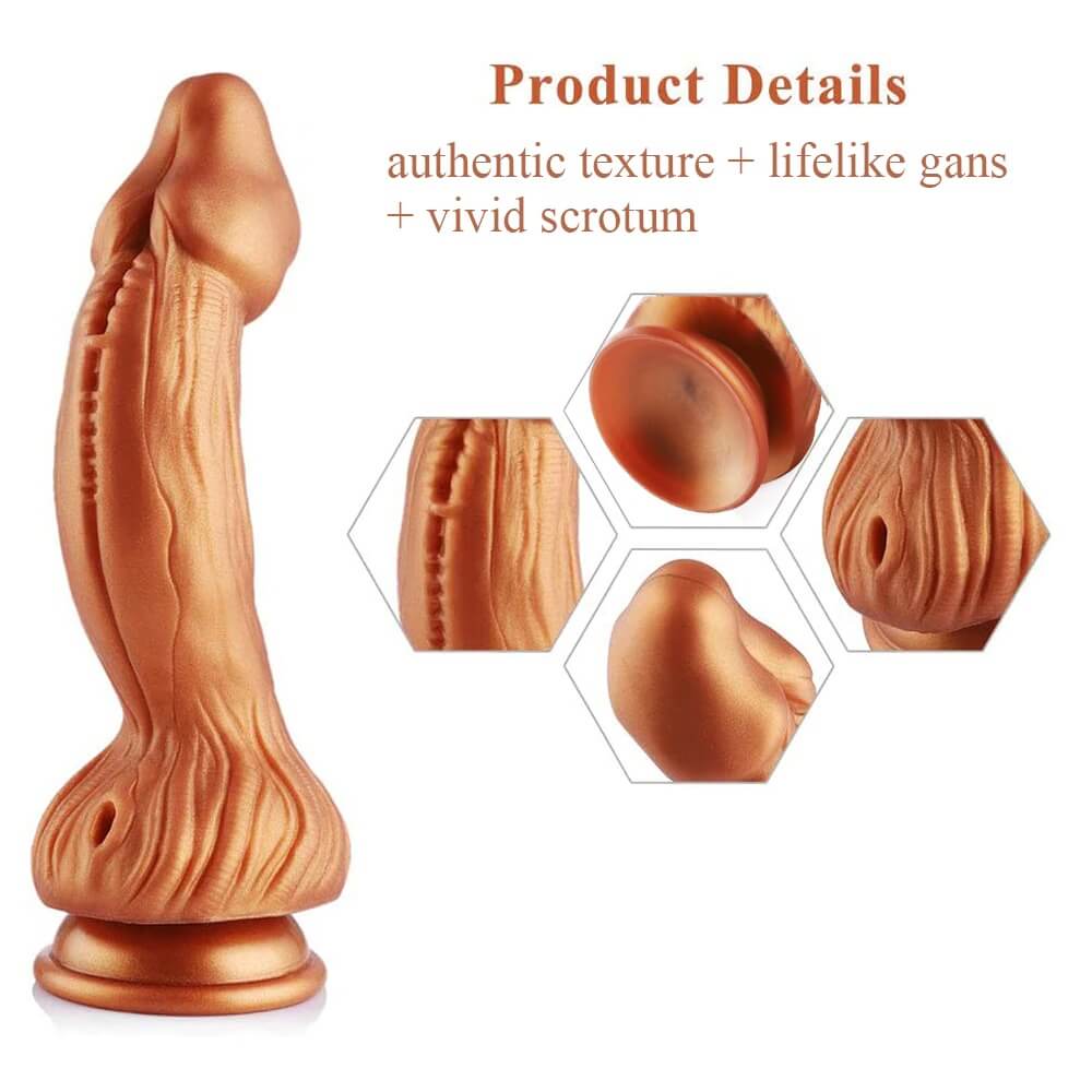 Huge-Suction-Cup-Silicone-Dildo-Ribbed-Texture-Ribs-Unisex-Soft-Dildo