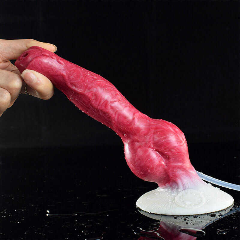 Large Dog Knot Ejacultion Dildo Sucker Silicone Squirting Sex Toys