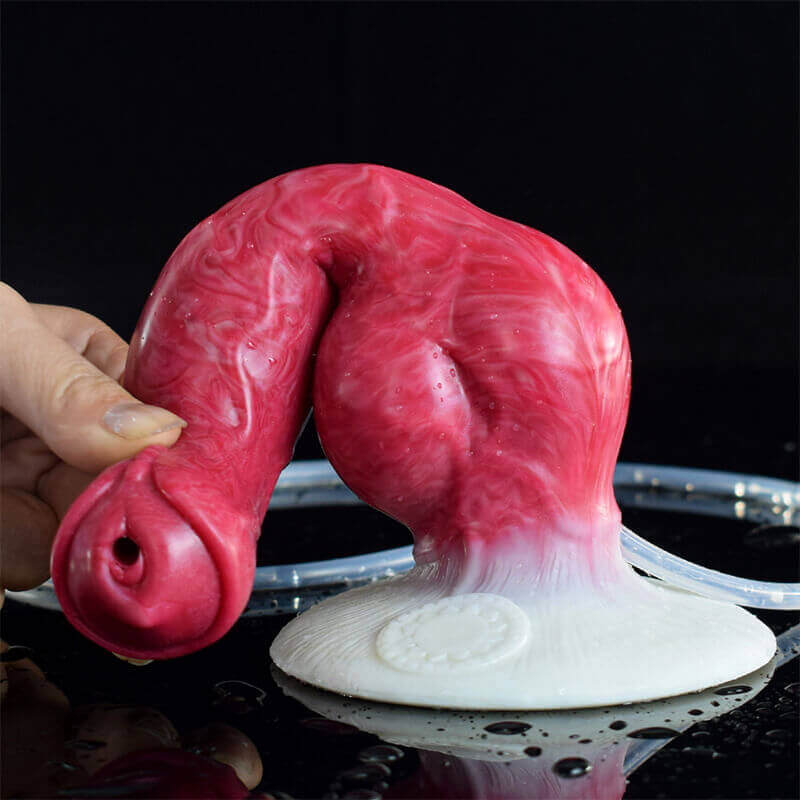 Large Dog Knot Ejacultion Dildo Sucker Silicone Squirting Sex Toys