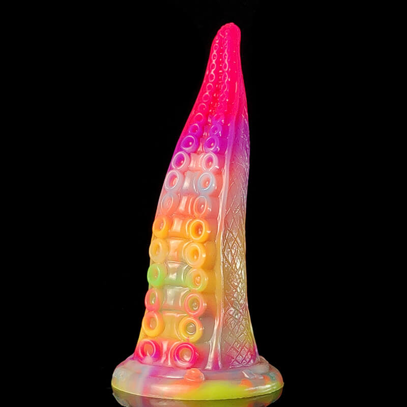 Multi-Color-Octopus-Tentacle-Luminous-Dildo-9Inch-Silicone-Big-Anal-Plug