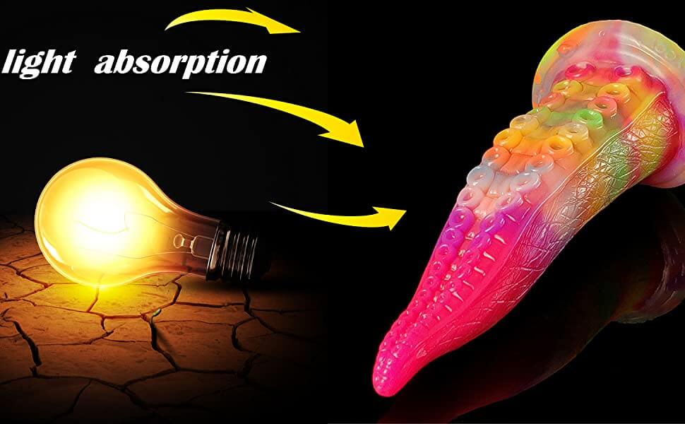 Multi-Color-Octopus-Tentacle-Luminous-Dildo-9Inch-Silicone-Big-Anal-Plug