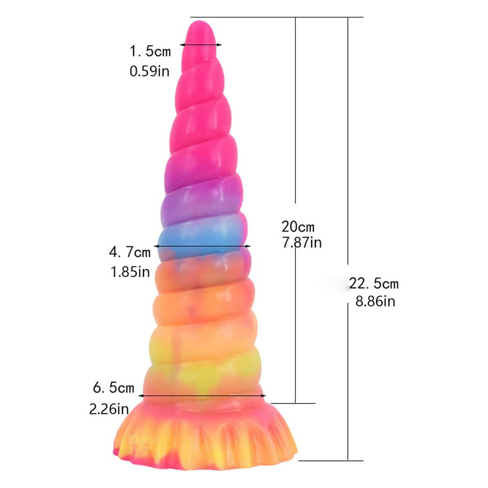 NEW-silicone-animal-dildo-Unicorn-conch-shape-anal-plug-suction-cup-soft-sex-toys