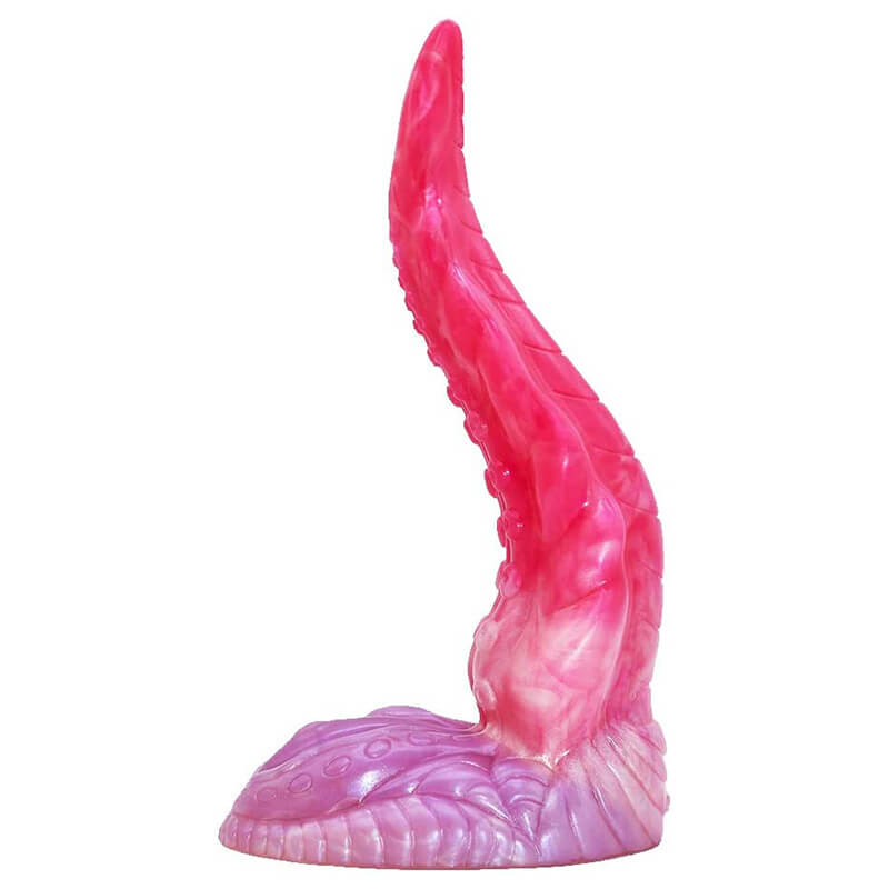 New-Curved-Butt-Plug-Silicone-Horse-Dog-Knot-Dildo-With-Sucker-Sex-Toys-For-Women-8-inch-Tongue-Shape-Snake-Dildo