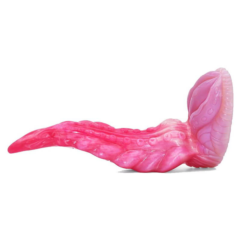 New-Curved-Butt-Plug-Silicone-Horse-Dog-Knot-Dildo-With-Sucker-Sex-Toys-For-Women-8-inch-Tongue-Shape-Snake-Dildo